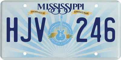 MS license plate HJV246