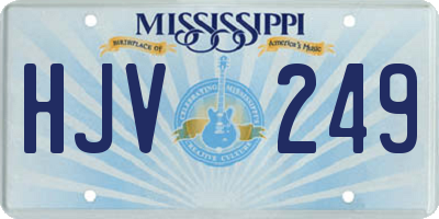 MS license plate HJV249