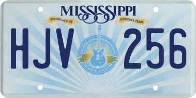 MS license plate HJV256