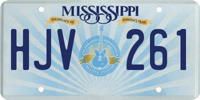 MS license plate HJV261