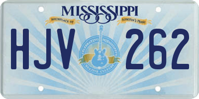 MS license plate HJV262