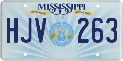 MS license plate HJV263
