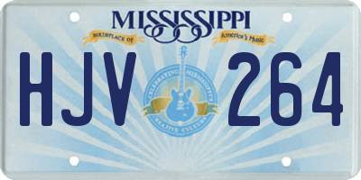 MS license plate HJV264