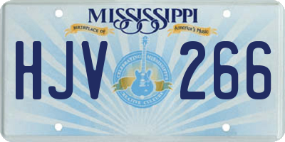MS license plate HJV266