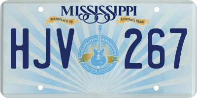 MS license plate HJV267