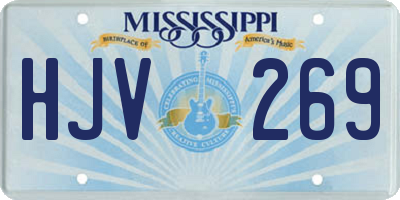 MS license plate HJV269