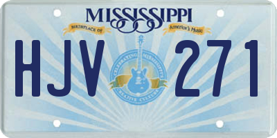 MS license plate HJV271