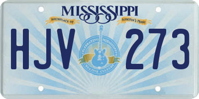 MS license plate HJV273