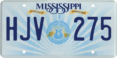 MS license plate HJV275