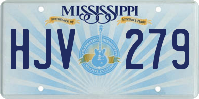 MS license plate HJV279