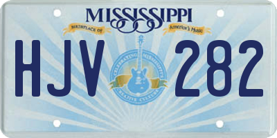 MS license plate HJV282