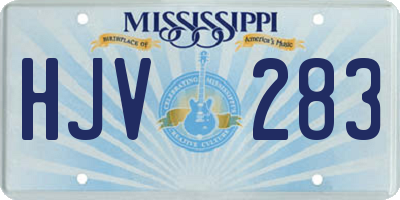 MS license plate HJV283