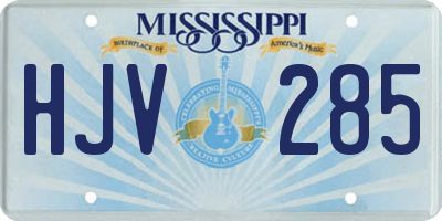 MS license plate HJV285