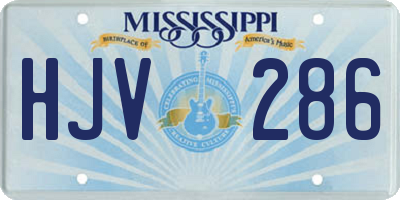 MS license plate HJV286