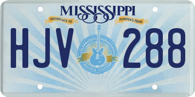 MS license plate HJV288