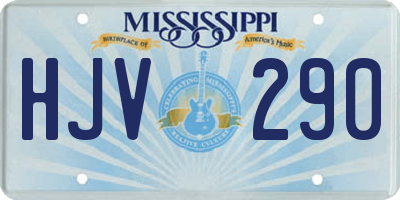 MS license plate HJV290