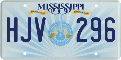 MS license plate HJV296