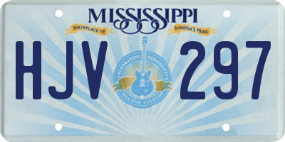 MS license plate HJV297