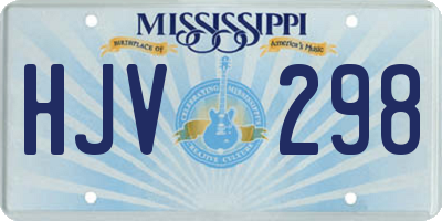 MS license plate HJV298
