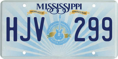 MS license plate HJV299