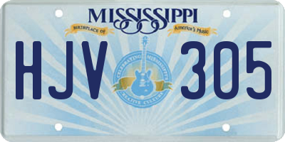 MS license plate HJV305