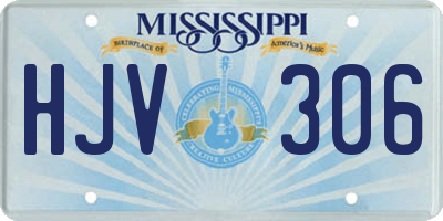 MS license plate HJV306