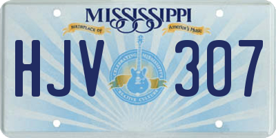 MS license plate HJV307