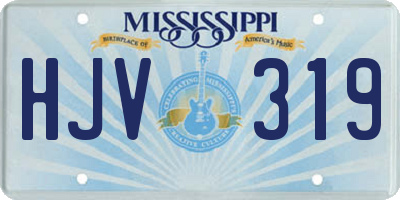 MS license plate HJV319