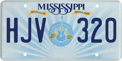 MS license plate HJV320