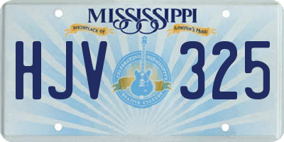 MS license plate HJV325