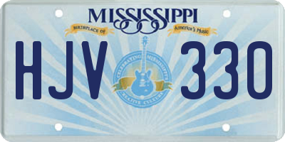 MS license plate HJV330