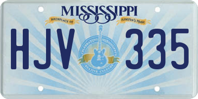 MS license plate HJV335