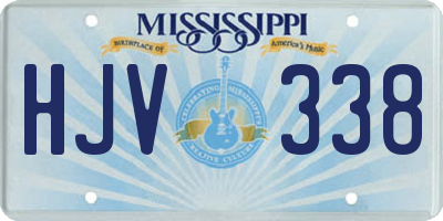 MS license plate HJV338
