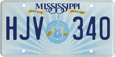 MS license plate HJV340