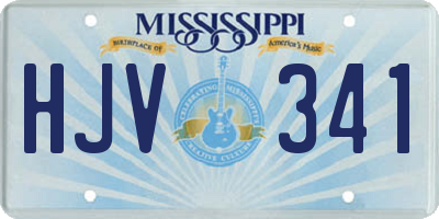 MS license plate HJV341