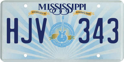 MS license plate HJV343