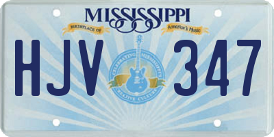 MS license plate HJV347