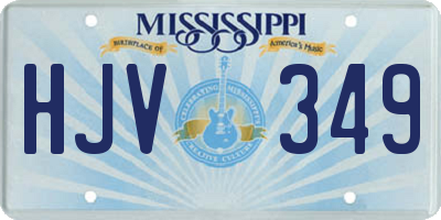 MS license plate HJV349