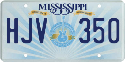 MS license plate HJV350