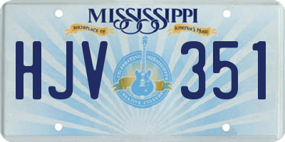 MS license plate HJV351