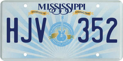 MS license plate HJV352