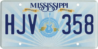 MS license plate HJV358