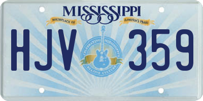 MS license plate HJV359