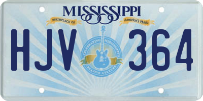 MS license plate HJV364