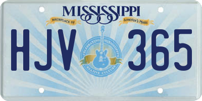 MS license plate HJV365
