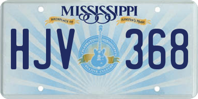 MS license plate HJV368