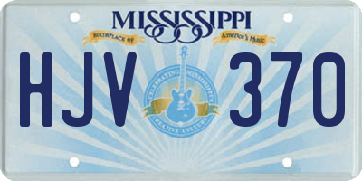 MS license plate HJV370