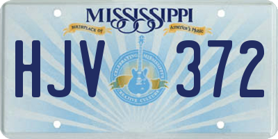 MS license plate HJV372