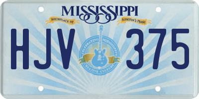 MS license plate HJV375