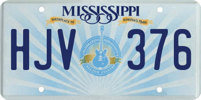 MS license plate HJV376
